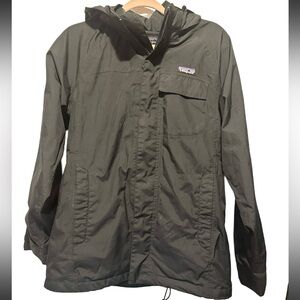 Patagonia women’s rain jacket size M black hooded